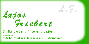 lajos friebert business card